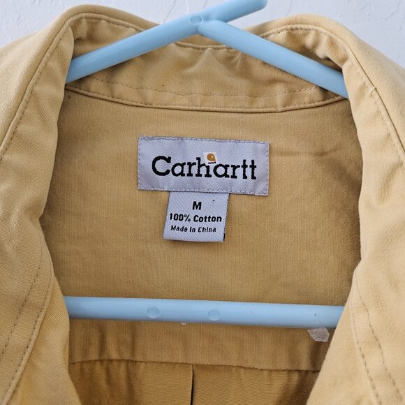 Men's Vintage Carhartt Button Down Shirt Short Sleeves Utility Top Size Medium - Picture 4 of 5